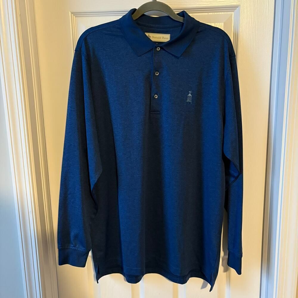 Donald Ross Long Sleeve Golf Polo Moselem Springs Golf Course Fleetwood PA Large